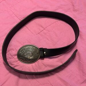 Jack Daniels buckle with Black Leather Belt
